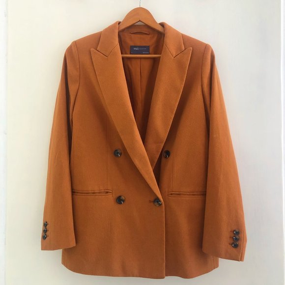 Marks & Spencer Jackets & Blazers - Marks & Spencer double breasted blazer - COGNAC